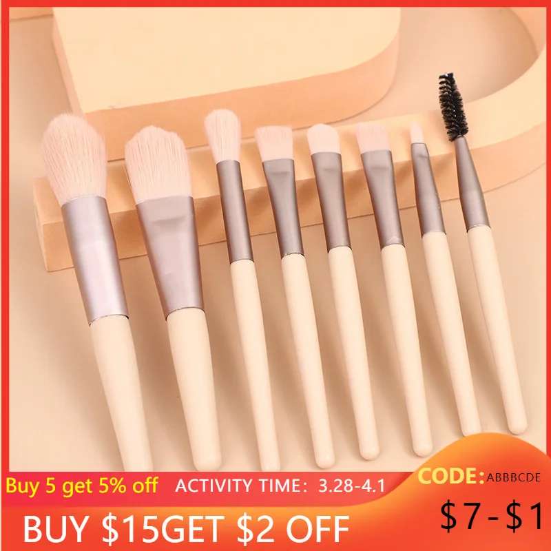 

Makeup Brushes 8PCS/SET Pro Pink Brush Set Powder EyeShadow Blending Eyeliner Eyelash Eyebrow Make up Beauty Cosmestic Brushes