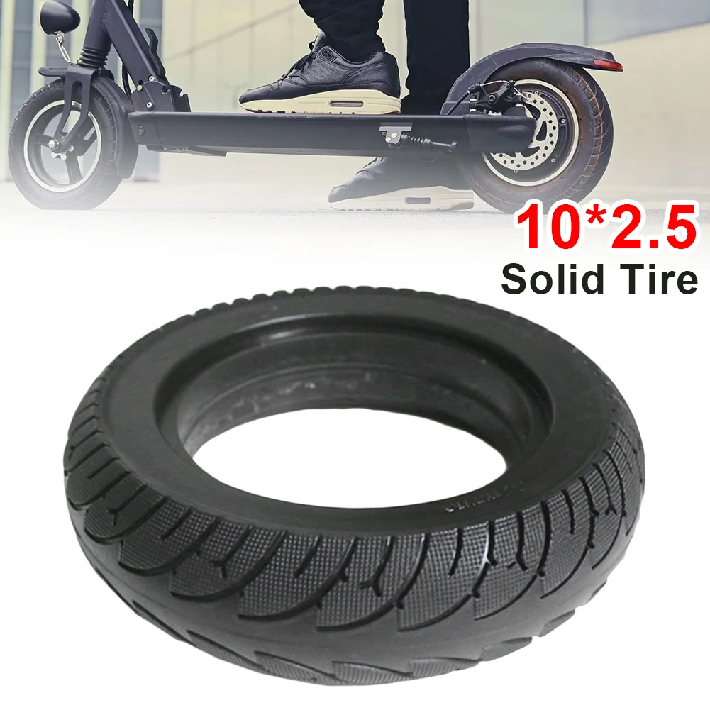 

10 Inches Solid Rubber Tire Electric Scooter Folding E-bike Tire Durable Widened 10-inch Electric Bicycle Scooter Tire