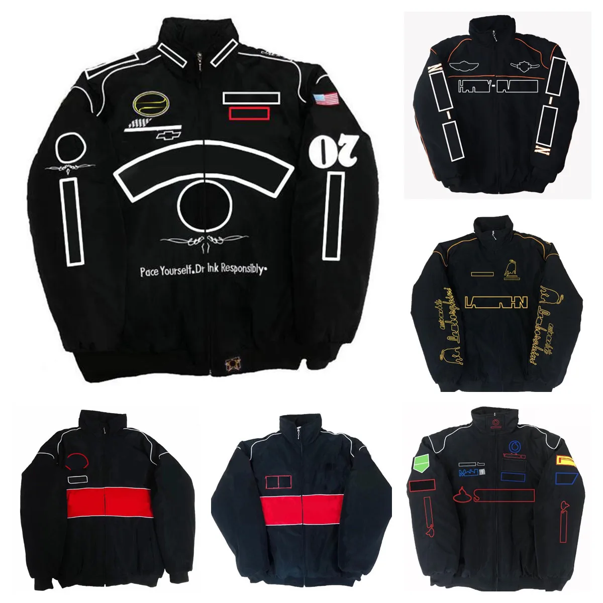 

Новинка 2022, гоночная куртка F1, хлопковая одежда с вышивкой и логотипом на осень и зиму