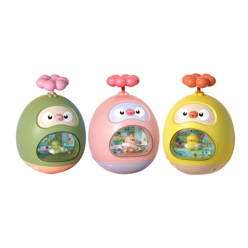 

Cute Cartoon Baby Bath Duck Tumbler Toy Creative Swimming Pool Summer Water Toys Cartoon Fountain Bath Toy Great Gift