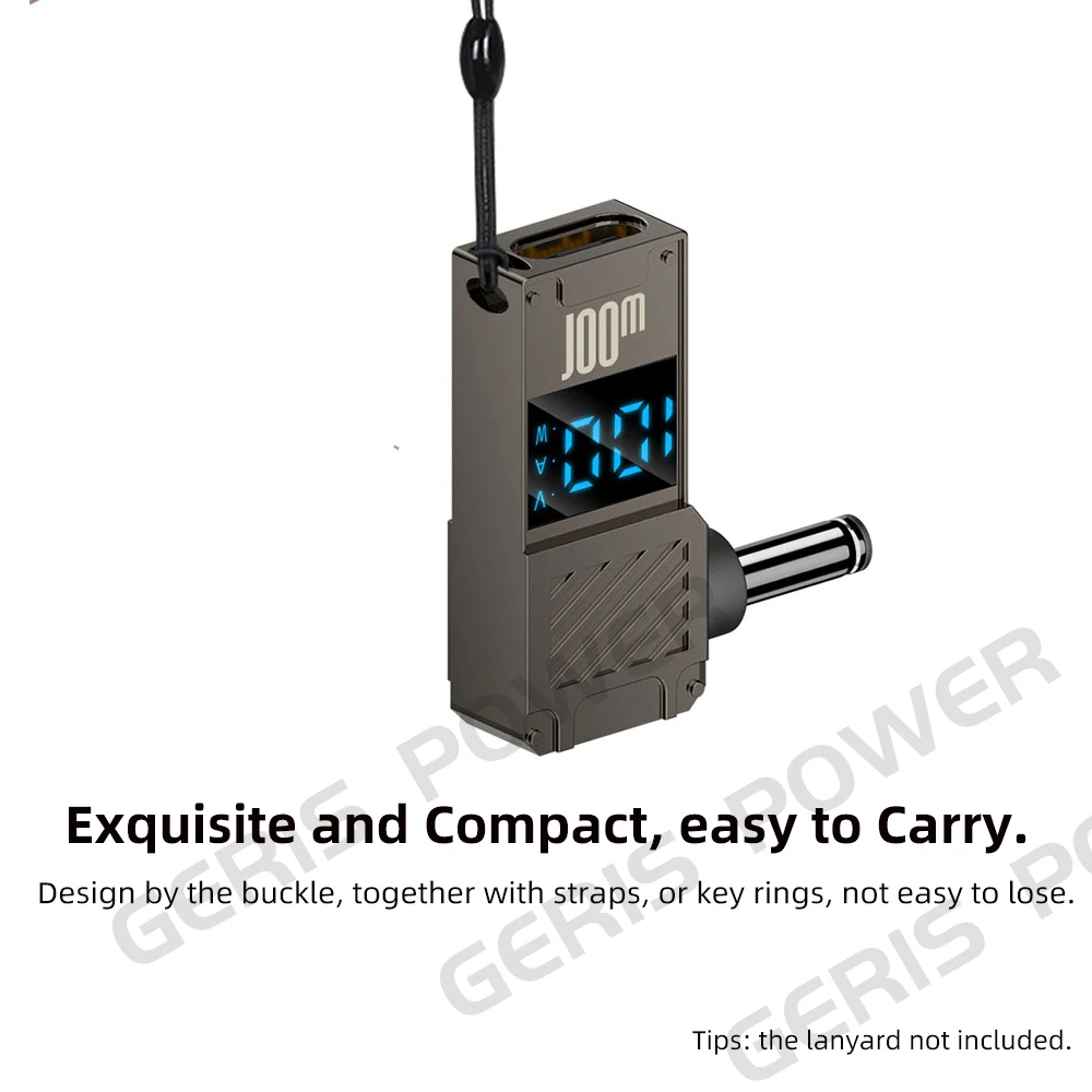 Переходник PD100W Type-C на DC: USB-C (женский) на DC (мужской) разъем, адаптер питания для ноутбуков Lenovo, HP, DELL (art.: 3920da7e5bca0) - 3920da7e5bca0