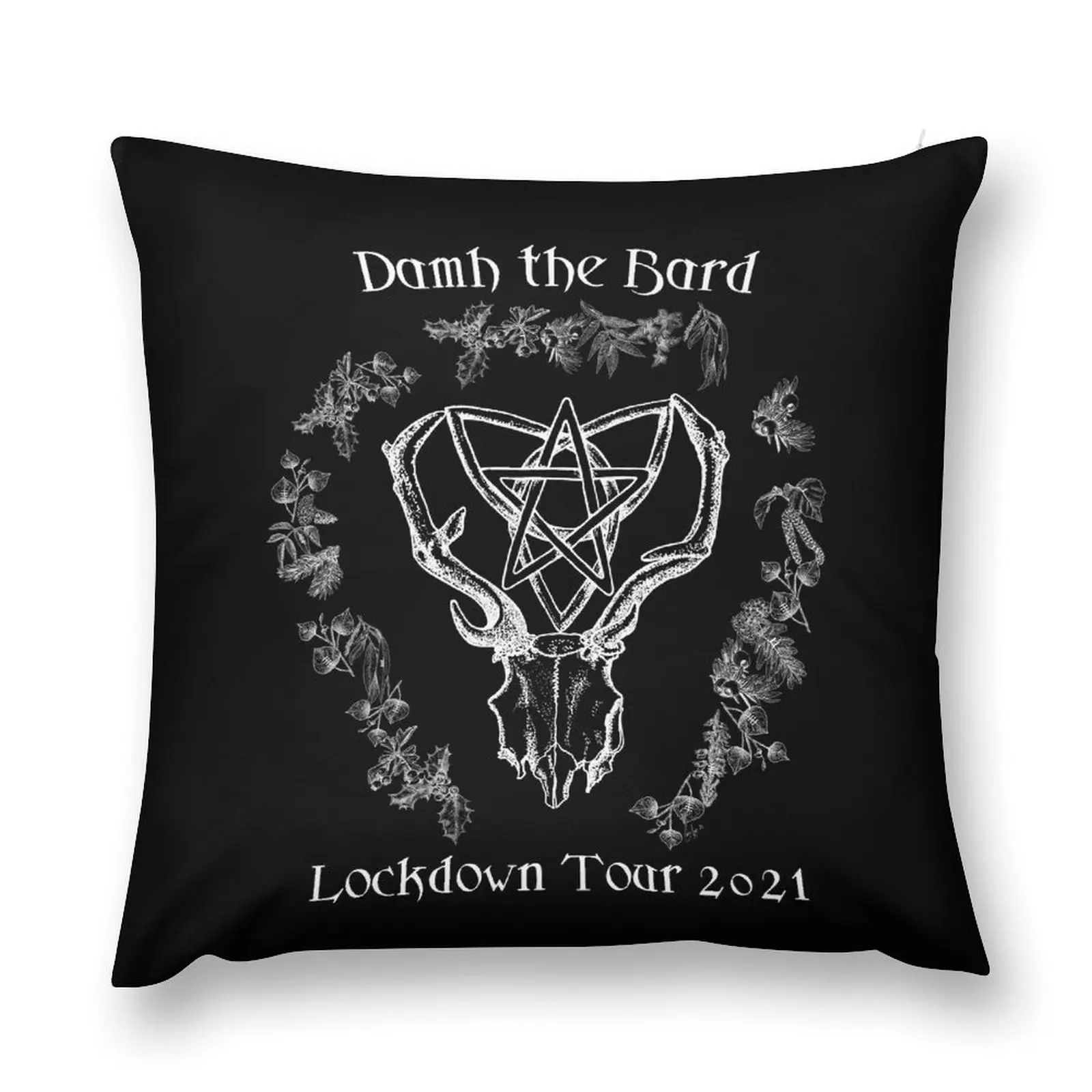 Damh the Bard Lockdown 21 (белое изображение Прозрачный фон) наволочка для подушки Роскошный