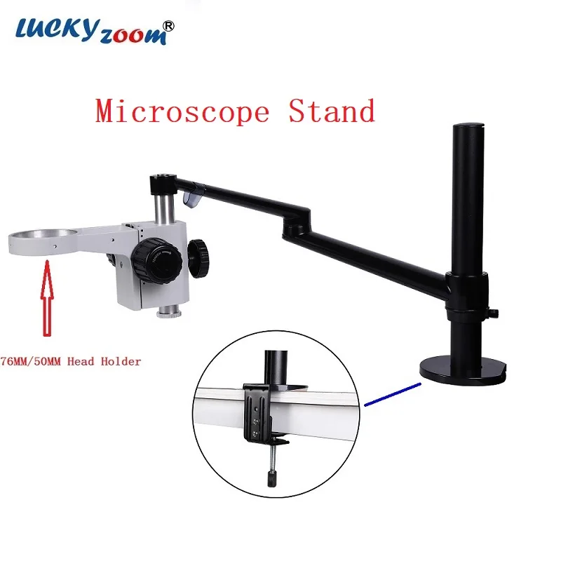 

Adjustable Stereo Microscope Stand 76MM/50MM Focuse Arm Holder 25MM Pillar For Binocular Trinocular Microscopio 2 Color Bracket