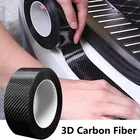 Защитная пленка для порога автомобиля, протектор бампера, углеродное волокно, автомобильная пленка, матовая автомобильная пленка, самоклеящаяся пленка против столкновений