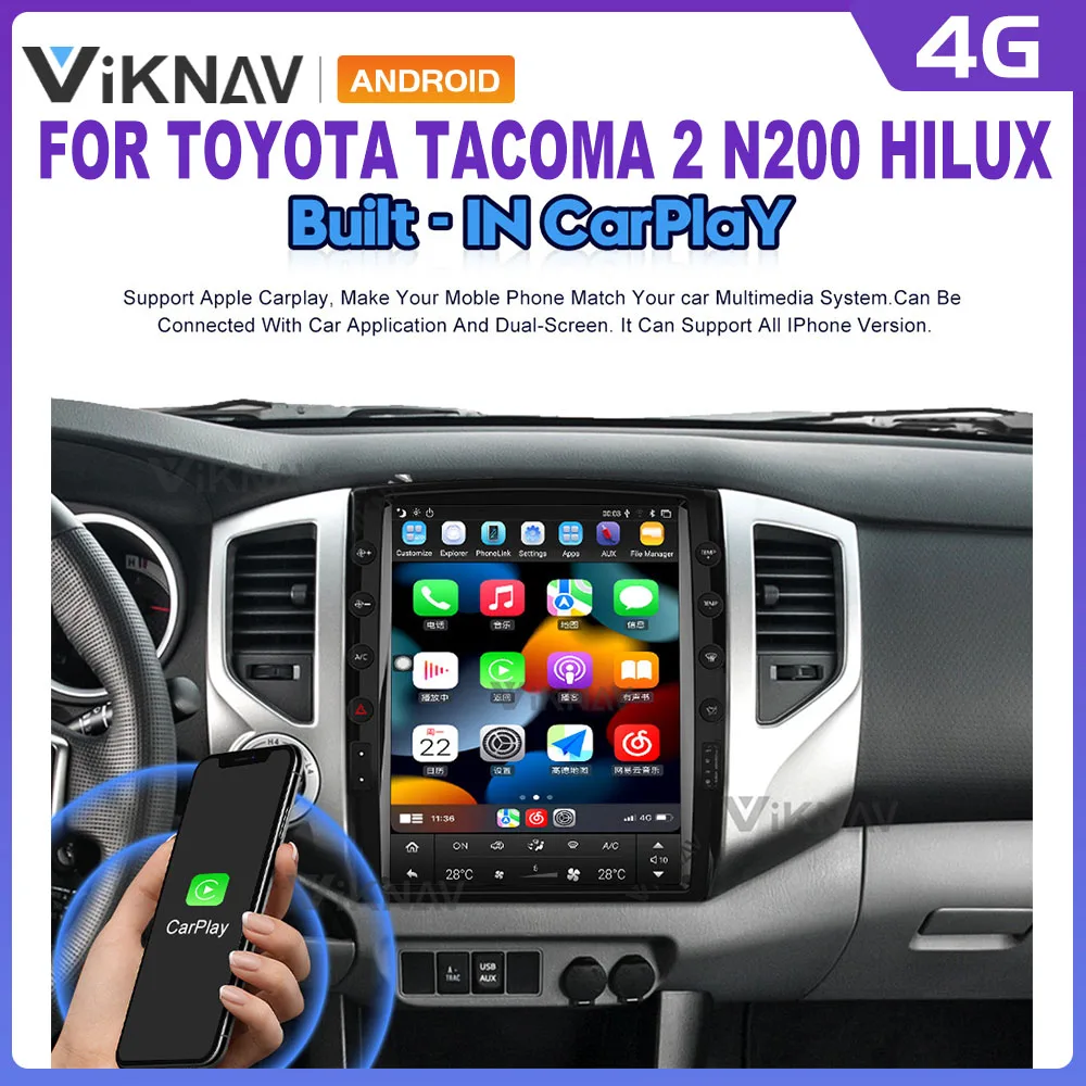 Автомобильное радио для TOYOTA Tacoma 2 N200 Hilux 12 1-2015 HD экран GPS-навигация |