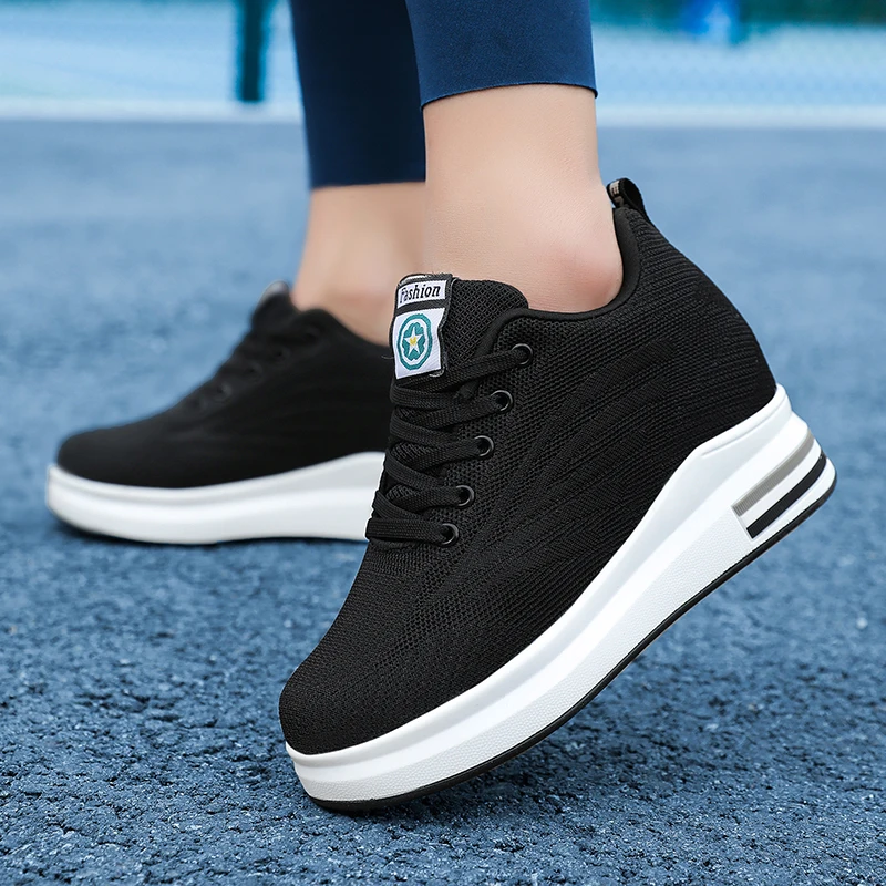 Кроссовки женские сетчатые дышащие Невидимые повседневная спортивная обувь для