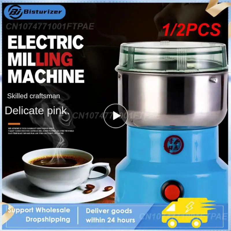 

1/2PCS Electric Coffee Grinder Kitchen Cereal Nuts Beans Spices Grains Machine Mini Electric Food Chopper Processor Mixer