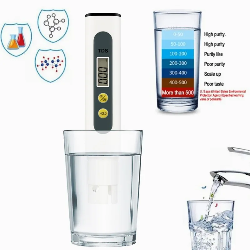 

Multifunctional Smart Water Quality Tester 0-9990ppm Water Test Pen For Home Drinking Water Fish Tank Higher Sensitivity Test