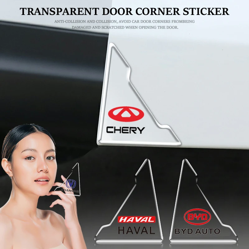 

Car Transparent Door Foot Anti-collision Sticker Decoration for Geely Ic Panda Ck Emgrand Ec7 Mk Gc7 X7 GE SC7-RS Accessories