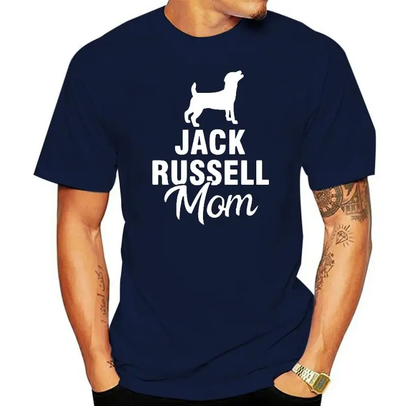 

New Jack Russell Terrier Mom Dog Pet T Shirt Short Sleeve O-Neck Cotton T-shirt Girls Tee Tops Woman Clothing