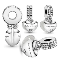 mother daughter mothers day family s925 silver charm european pendant bead for original silver bracelet jewelry mom girl gift