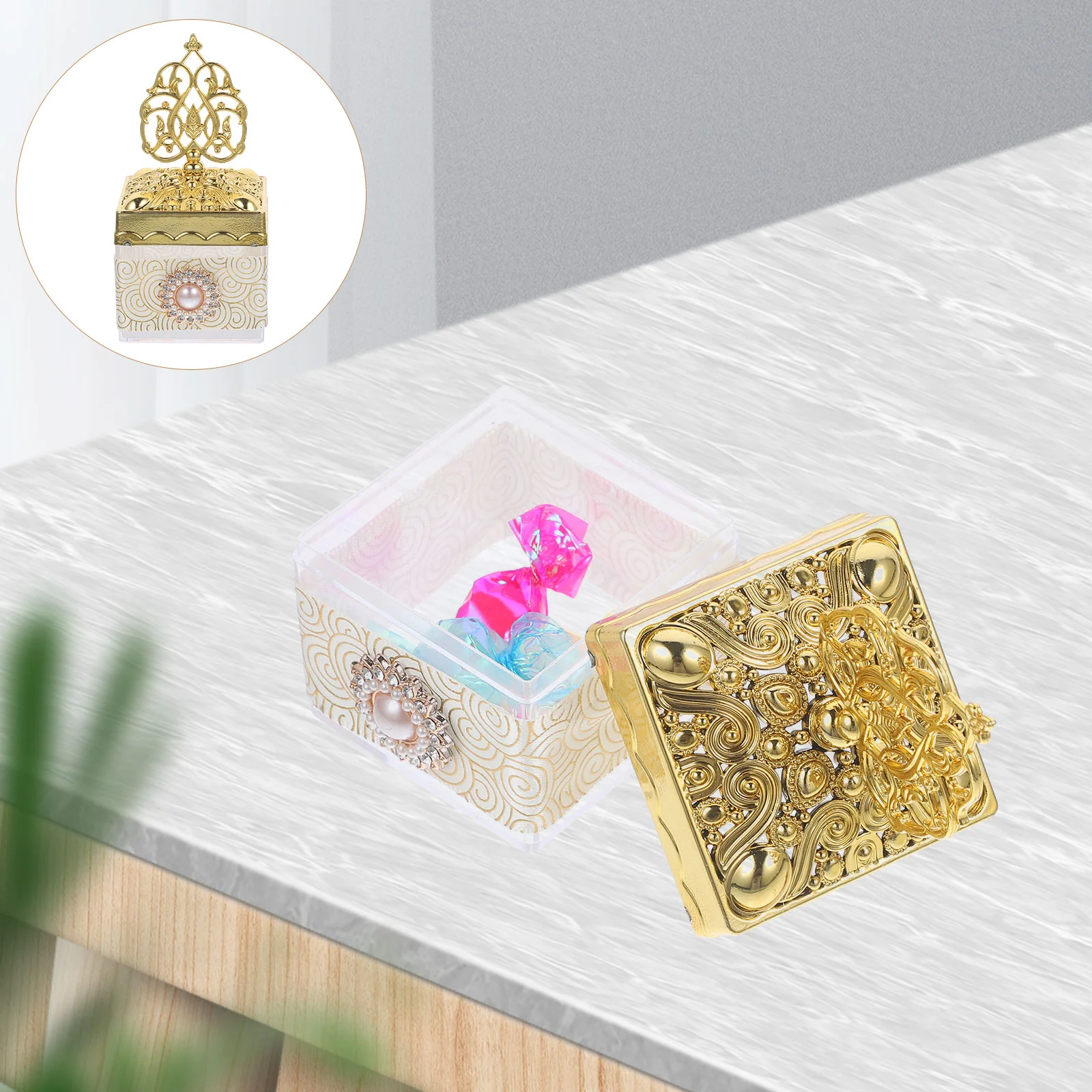 

Wedding Decorative Candy Boxes Baby Shower Containers Holders Wedding Candy Baby Full Moon Accessories Storage Candy Box