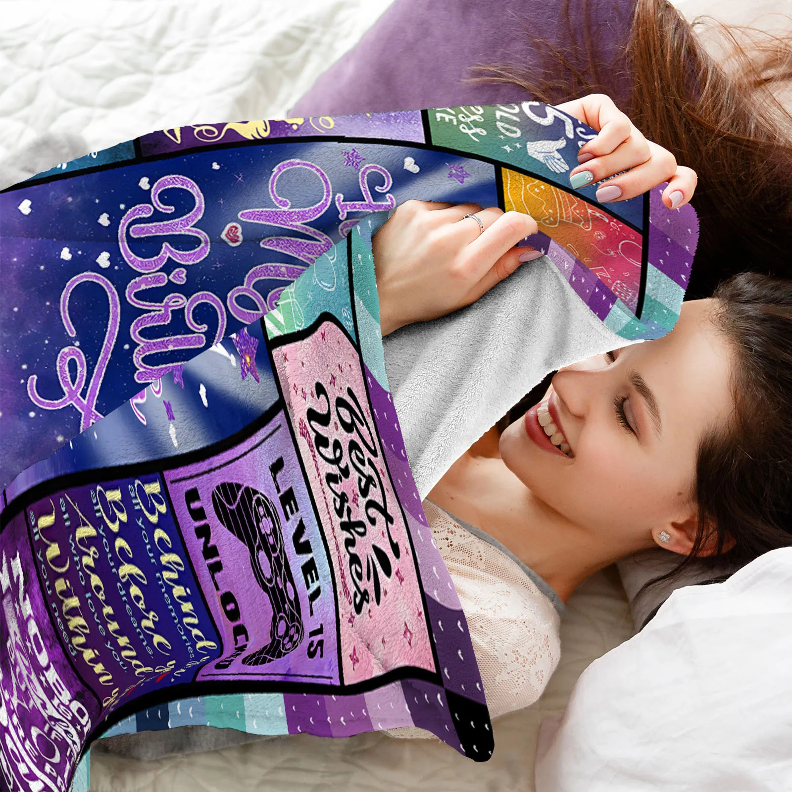 Manta de franela suave и удобная для ниñas взрослых funda lana creativa regalo cumpleaños