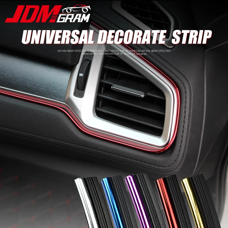 

Universal Car Interior Decorative Strip 5M Flexible Door Dashboard Air Outlet Gap Edge Moulding Trim Decoration Auto Accessories