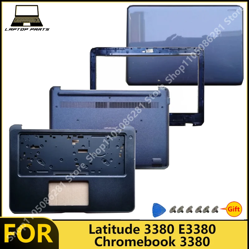 Фото Для ноутбука Latitude 3380 E3380 Chromebook 3380: задняя крышка ЖК-дисплея, петли, передняя рамка, подставка для рук, нижний корпус — новые запасные части №1