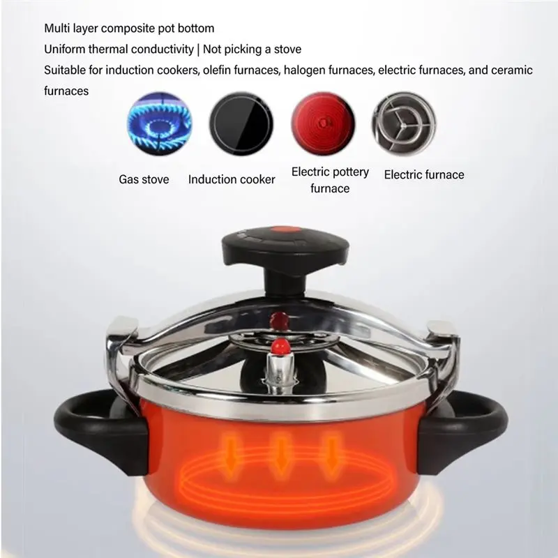 Фото Мини-скороварка DT15 2 л, 55 кПа, из нержавеющей стали, эффективная, съемная, для газовых плит №3