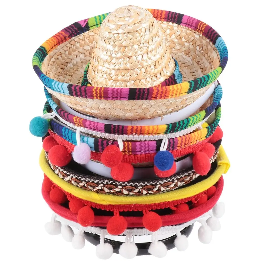 

Креативный реквизит для мини-выступлений красочная мексиканская шляпа фестиваль головной убор сомбреро головные повязки обручи для волос
