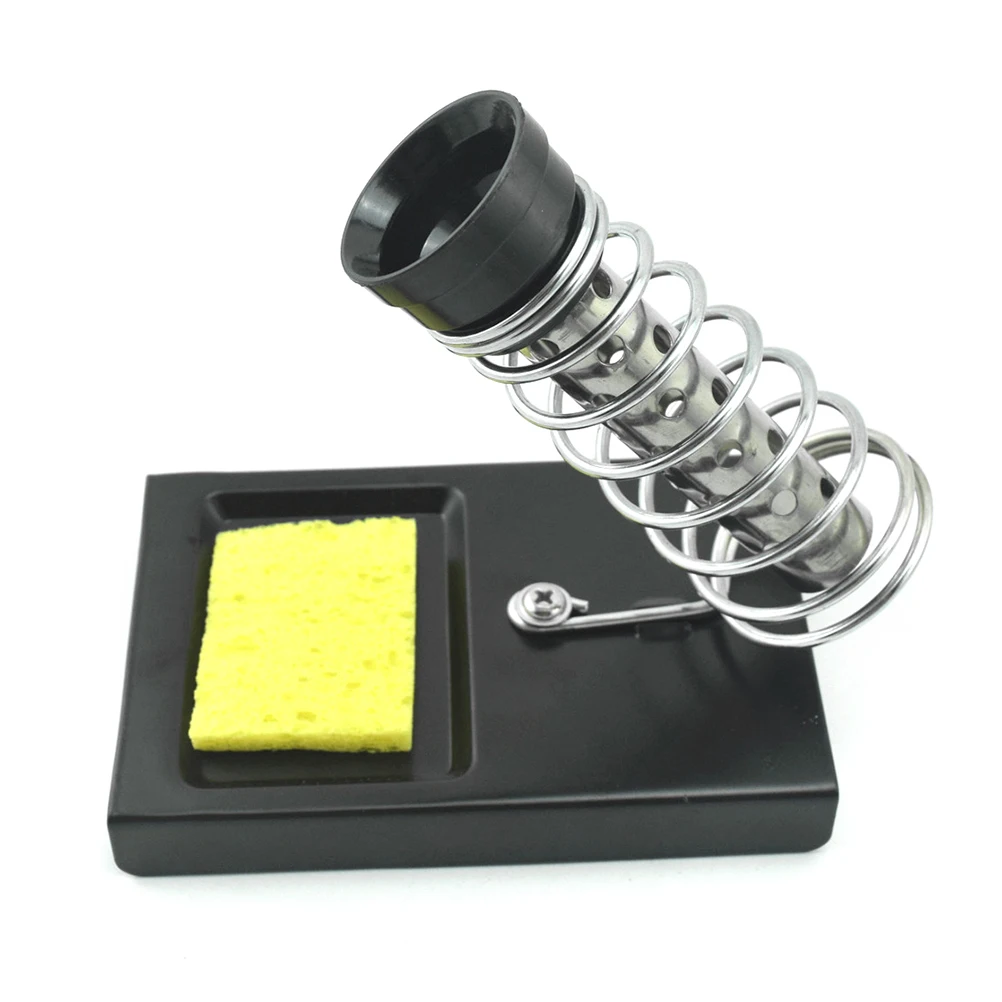 

Double spring Electric Soldering Iron Stand Holder Welding Cleaning Sponge Clean