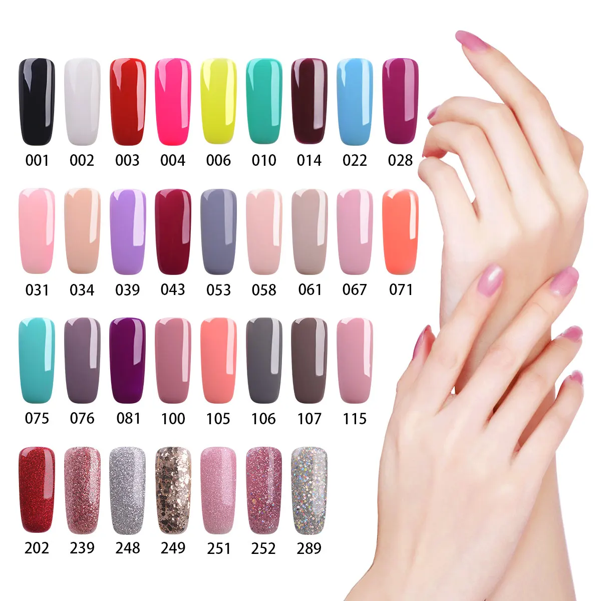 

RS NAIL 15ml Nail Polish Gel 308 Colors #001-152 Nail Art Reflective Semi-permanent Varnish Top Coat UV Gel Manicure Accessories