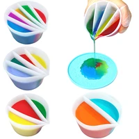 silicone reusable color mixing cup liquid epoxy resin distribution split cups jewelry making diy tool painting drawing supplies