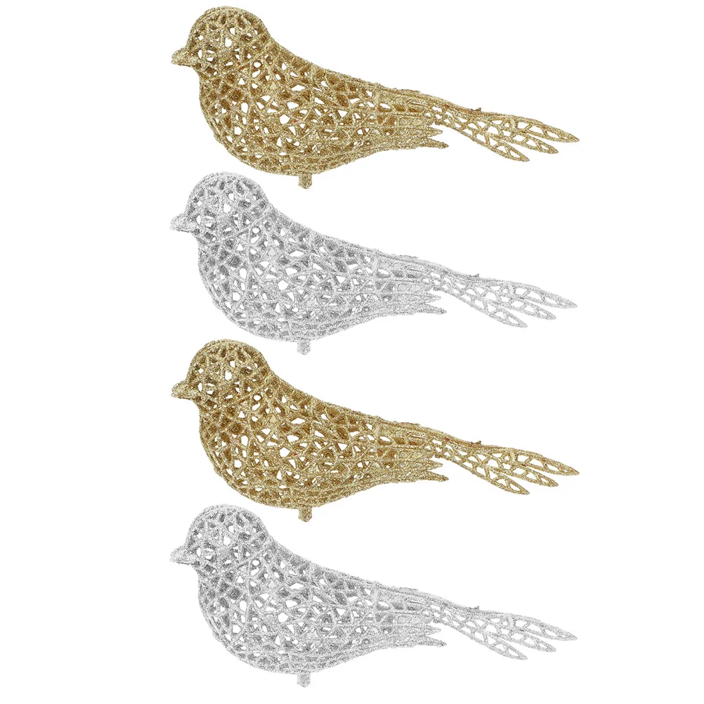

Bird Christmas Birds Ornaments Statue Artificial Feathered Decorations Craft Cardinals Red Foamclip Figurines Party Sculpture