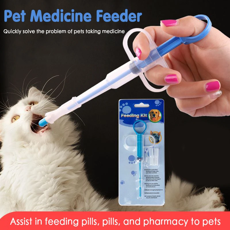 

1PCS Pet Syringe Tablet Pill Gun Piller Push Dispenser Medicine Water Milk Syringe Dog Cat Tube Feeder Tools Dog Accessories