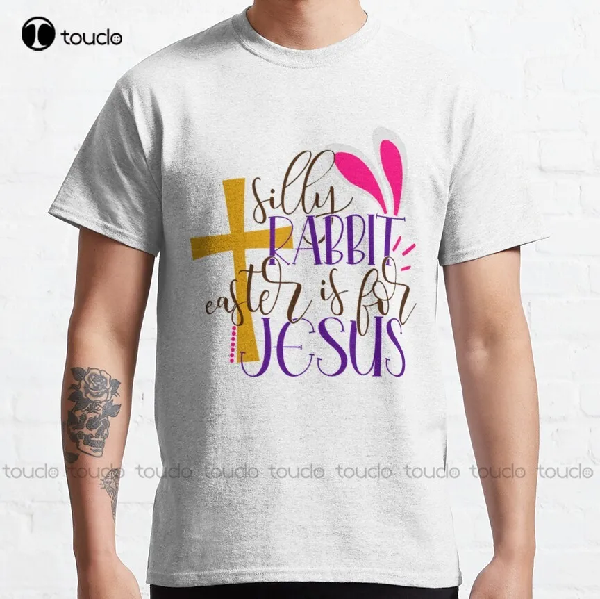 

Классическая винтажная футболка с изображением смешного шутливого кролика «это для Иисуса», Модная креативная забавная футболка для отдыха в стиле Харадзюку, индивидуальный подарок