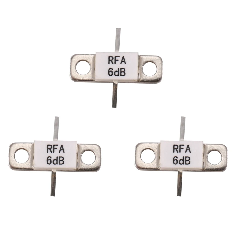 

3X 6DB ATTENUATORS FLANGED 100 Watt 6 DB 100W-6DB RFP 100W-6DB 100Watt DC-3.0 Ghz RFP 100W-6DB RFR 6-100