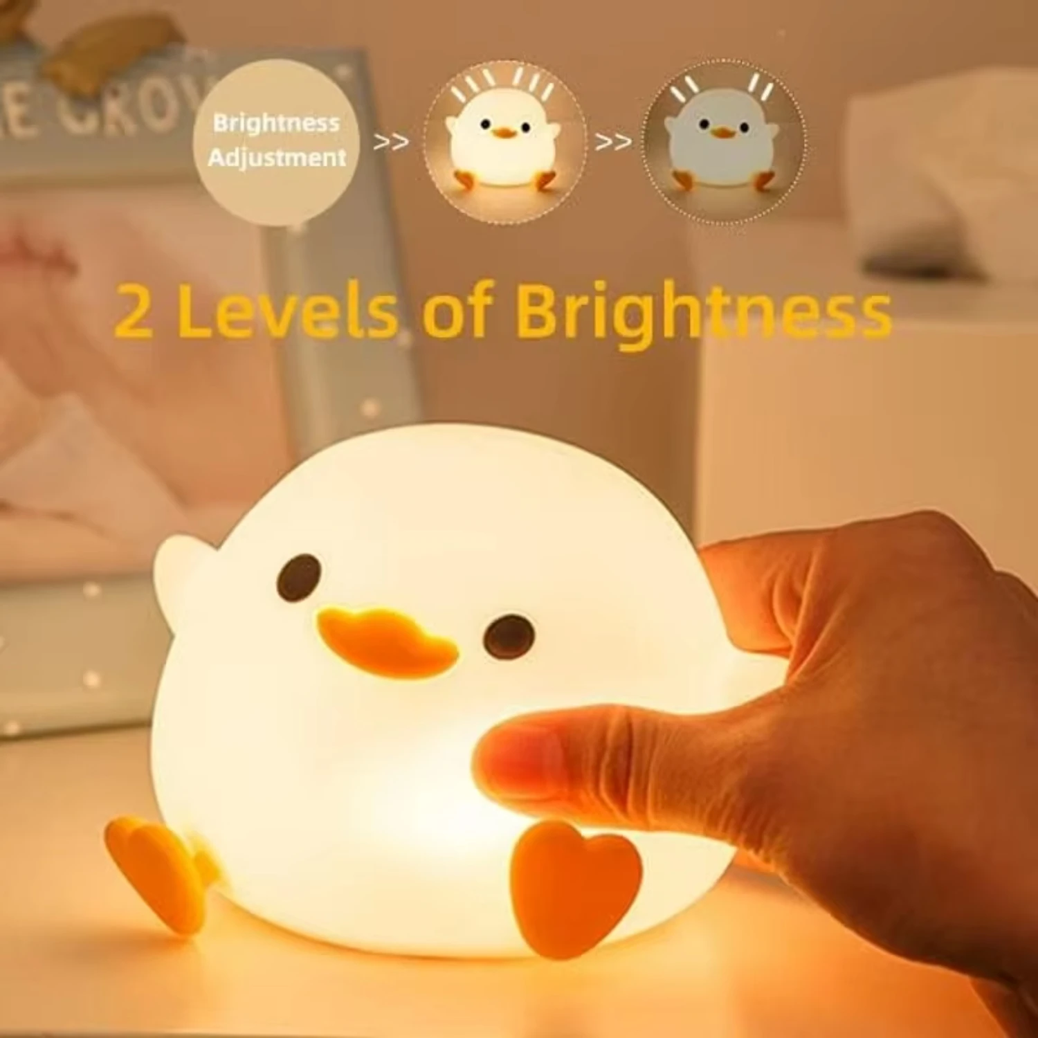 Ночник DoDo Duck милая утка силиконовый детский ночник с регулируемой яркостью