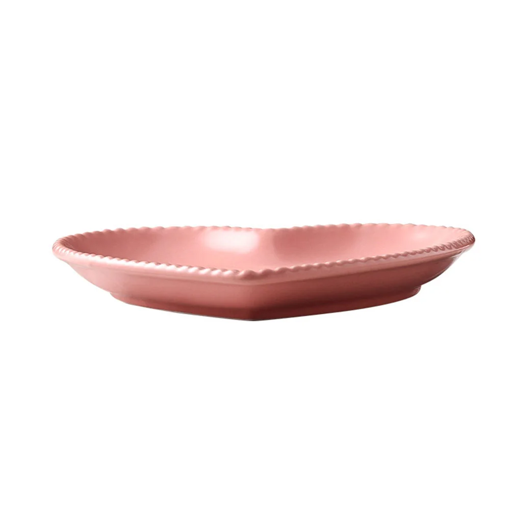

Plate Heart Ceramic Dish Tray Serving Dessert Porcelain Kitchen Haves Must Shapeddinner Snack Salad Fruit Decorative Sushi