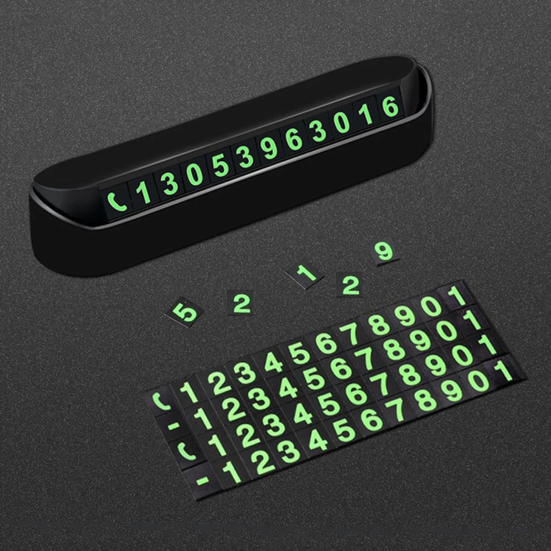 1 шт. временная парковочная карта номерной знак телефона светящаяся табличка для
