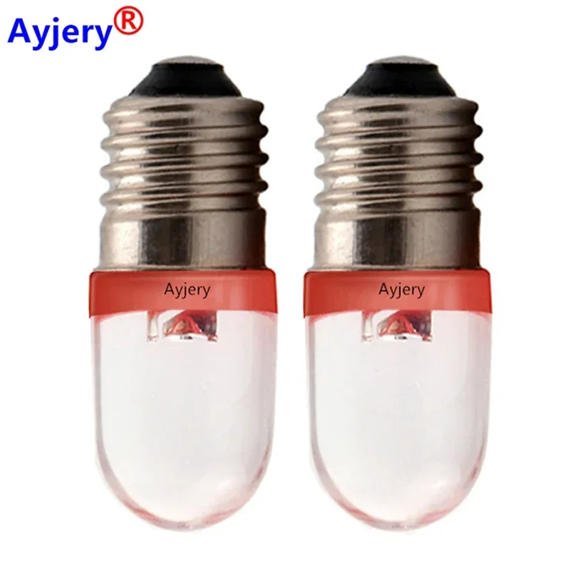 AYJERY 100X E10 Screw 1 SMD F8 светодиодный лампочка белый свет габаритные огни 12 В супер