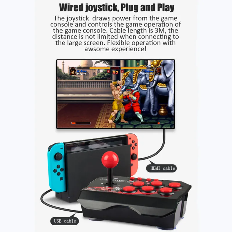 4 в 1 аркадный тренировочный джойстик для переключателя PS3 Android TV