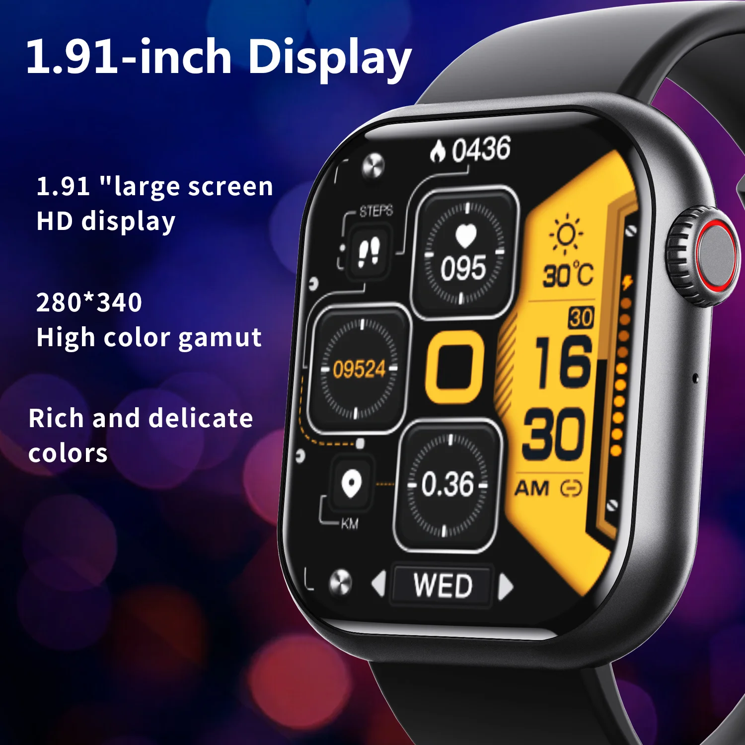 

F57 Smart Watch 1.91Inch Screen Bluetooth Call Blood Glucose Blood Pressure Temperature Heart Rate Monitoring Menstrual Period