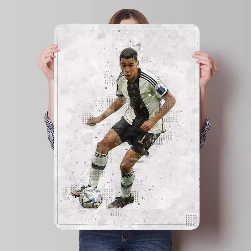 Спортивный металлический постер Jamal музыкальной акварели винтажный знак в виде