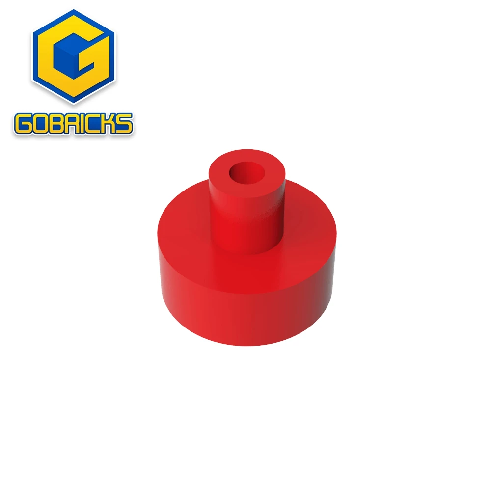 Фото Сборка плитки Gobricks GDS-1291, круглая 1 x 1 с планкой и держателем для штифта, совместимая с lego 20482 31561, детские DIY №1