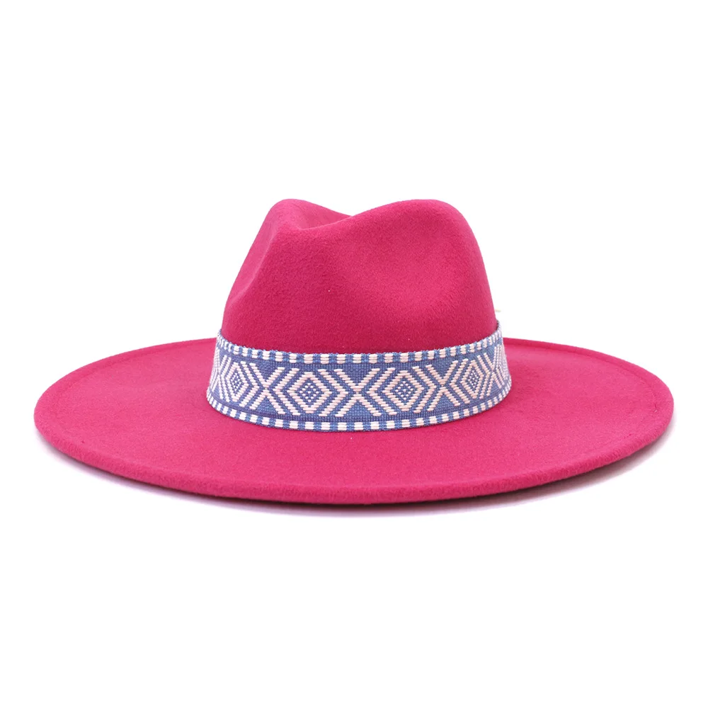 

Шляпа мужская фетровая персиковая с сердечками и широкими полями, 9,5 см