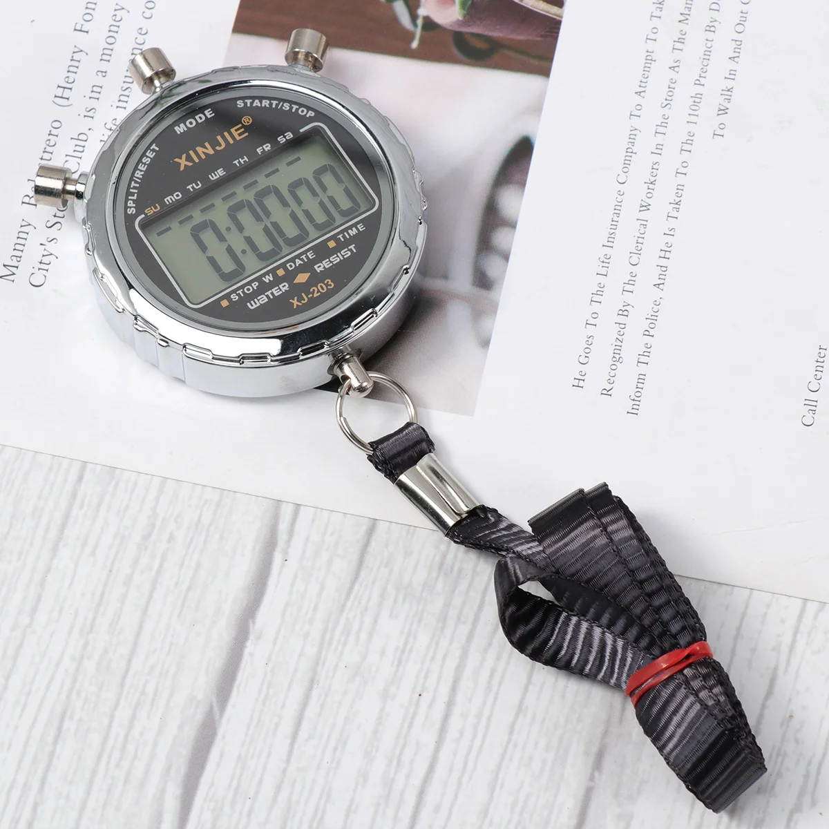 

Stopwatch Timer Chronograph Watch Counter Digital Sports Running Lcd Stop Metal Match