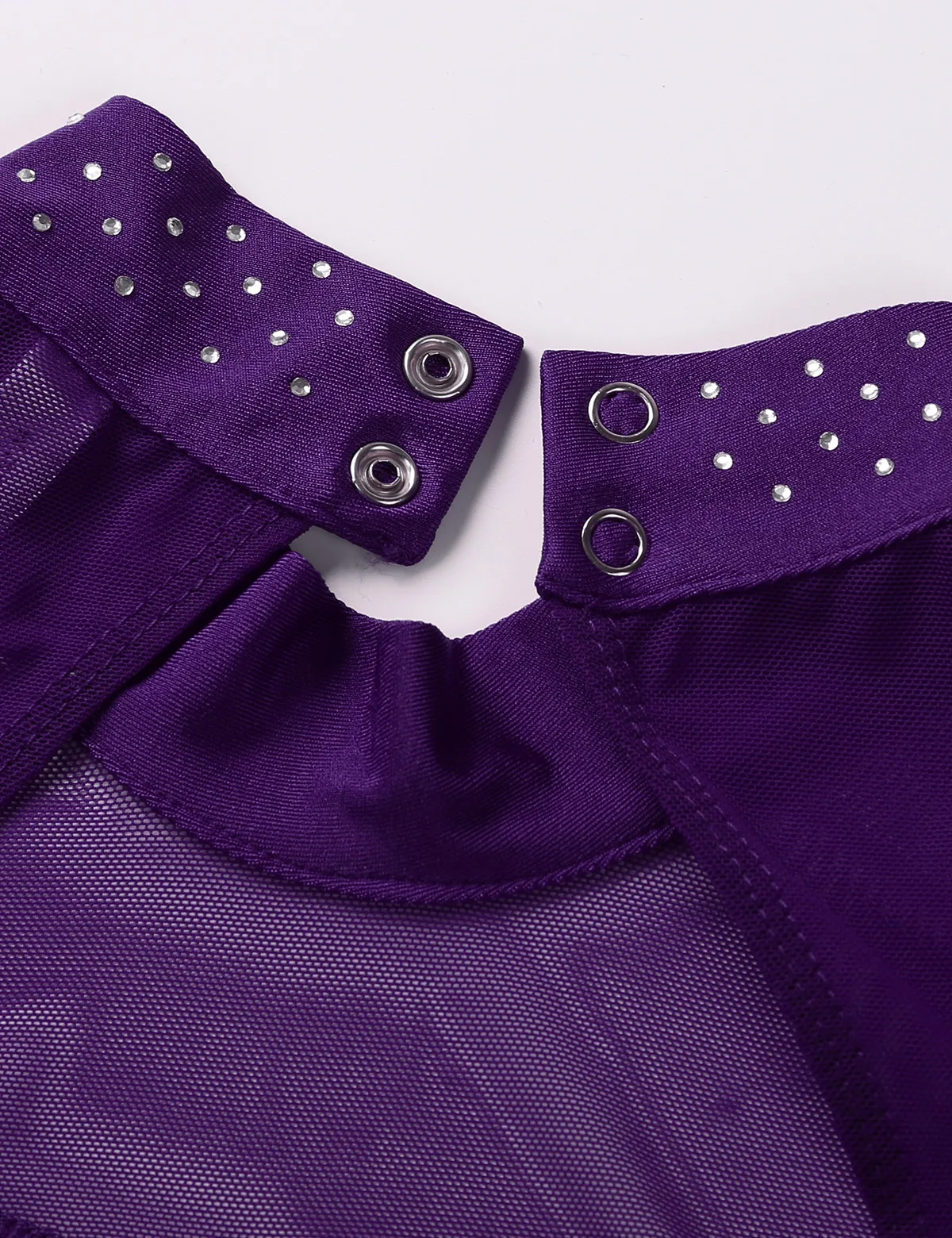 Женское платье с длинным рукавом Сетчатое для фигурного катания балетное трико