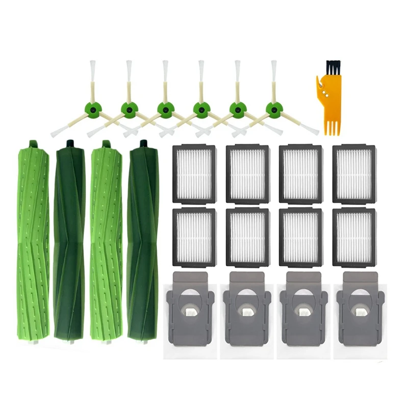 

23PCS Vacuum Bags For Irobot Roomba I7 E5 E6 I3 Roll Brush Side Brush Filter
