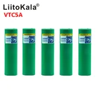 LiitoKala 100% оригинальный 3,6 v 18650 VTC5A 2600mah литиевый перезаряжаемый аккумулятор US18650VTC5A высокий слив 30A разряд для фонарика