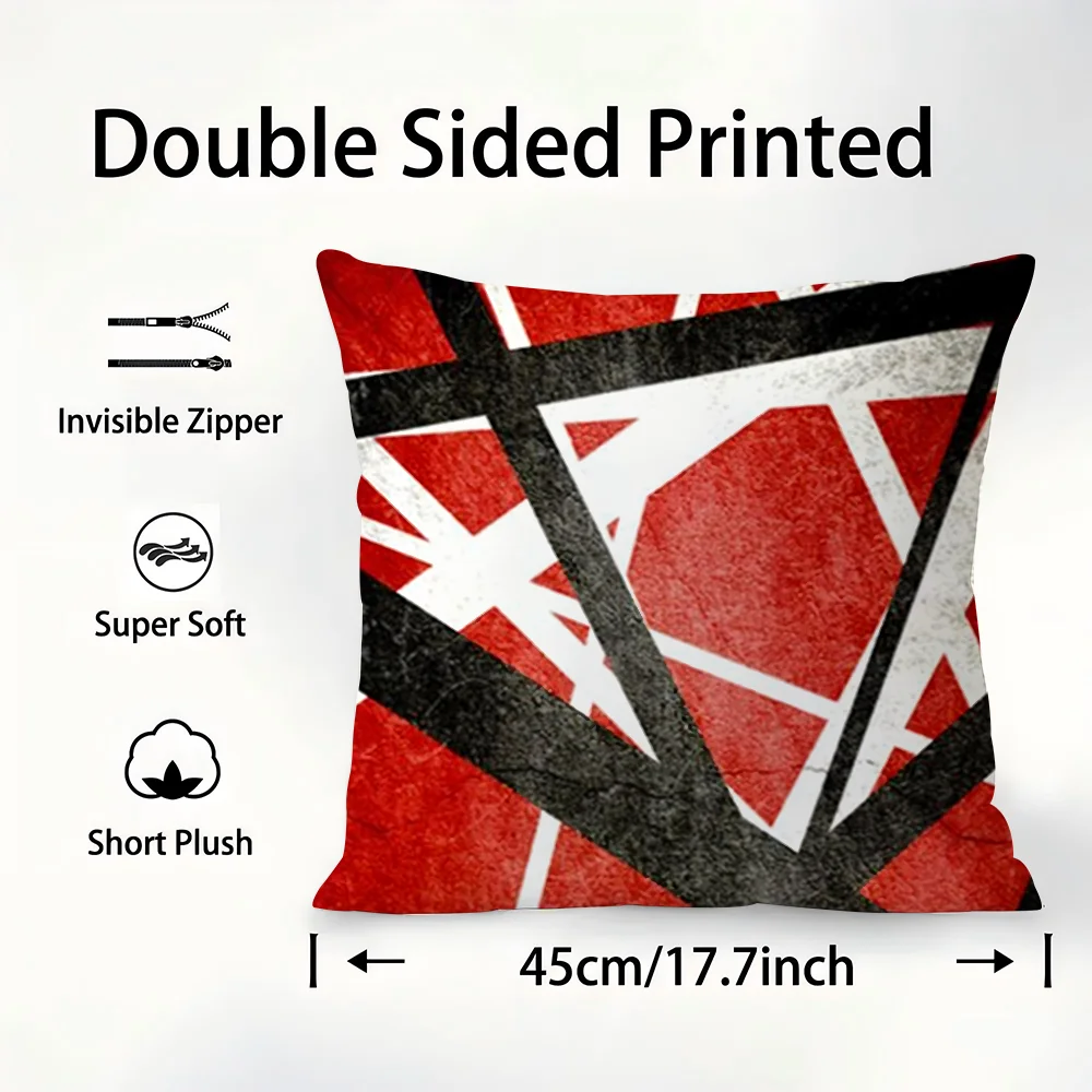 E-Eddie Van Halen графическая гитара наволочка плюшевая ткань мягкая двусторонняя с