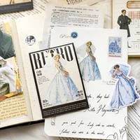 40pcslot vintage fashion ladies gentleman stickers junk journal wedding stickers collage label album scrapbooking material pack
