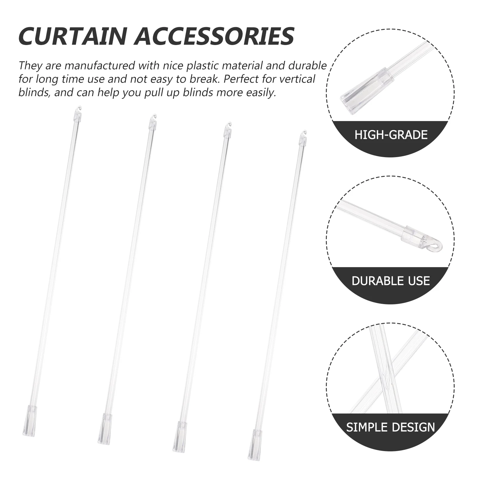 8 шт. ручка для штор поворотный стержень офисные стержни открывалка жалюзи крючок