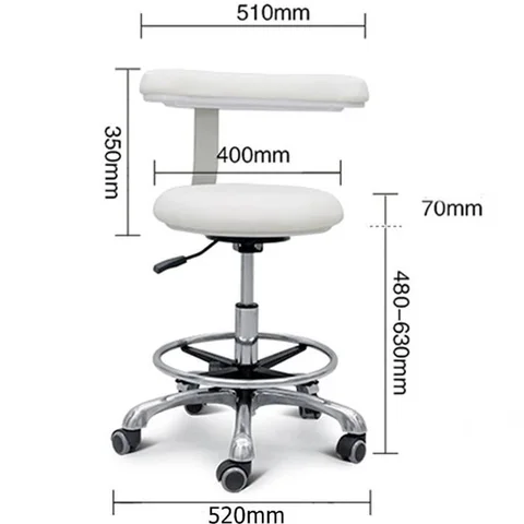 Медицинский стоматологический стул Хирургический медицинский стул доктора с 360 градусов вращение подлокотник из искусственной кожи помощник стул