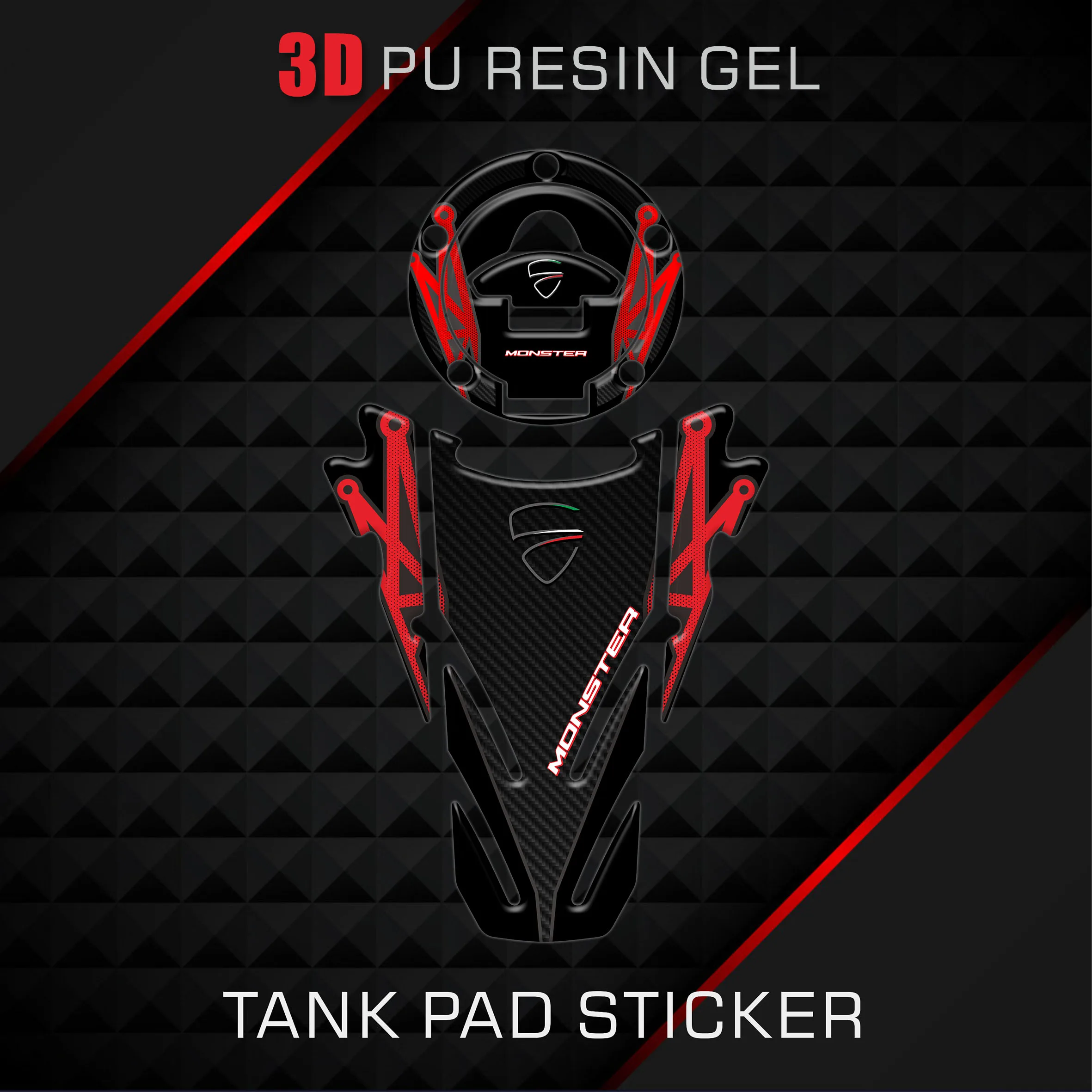 

For 848 Monster 821 696 796 Scrambler 800 Multistrada 950 1200 Diavel Xdiavel Tankpads Tank pad protection Decal sticker