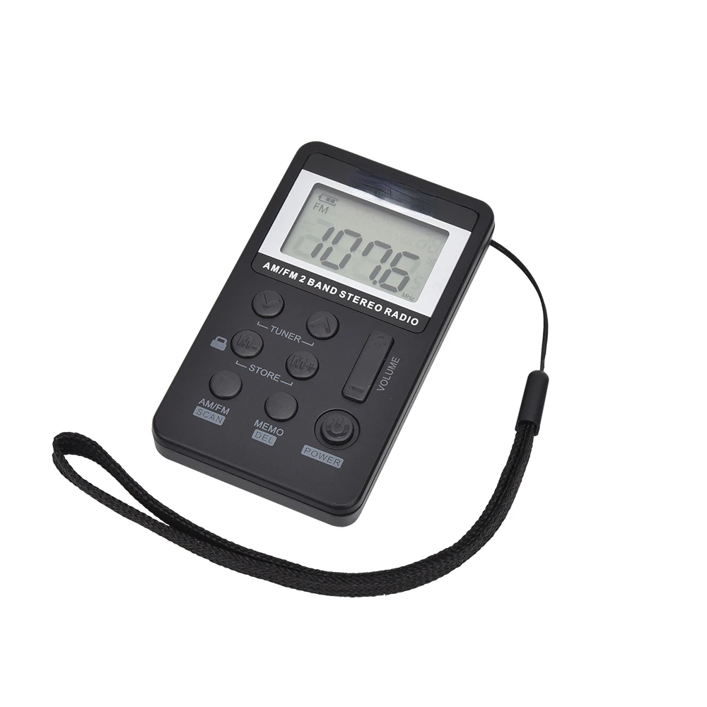 

NEW Radio Portable AM/FM Dual Band Stereo Pocket Radio Receiver with LCD Display & Earphone & Rechargeable Battery