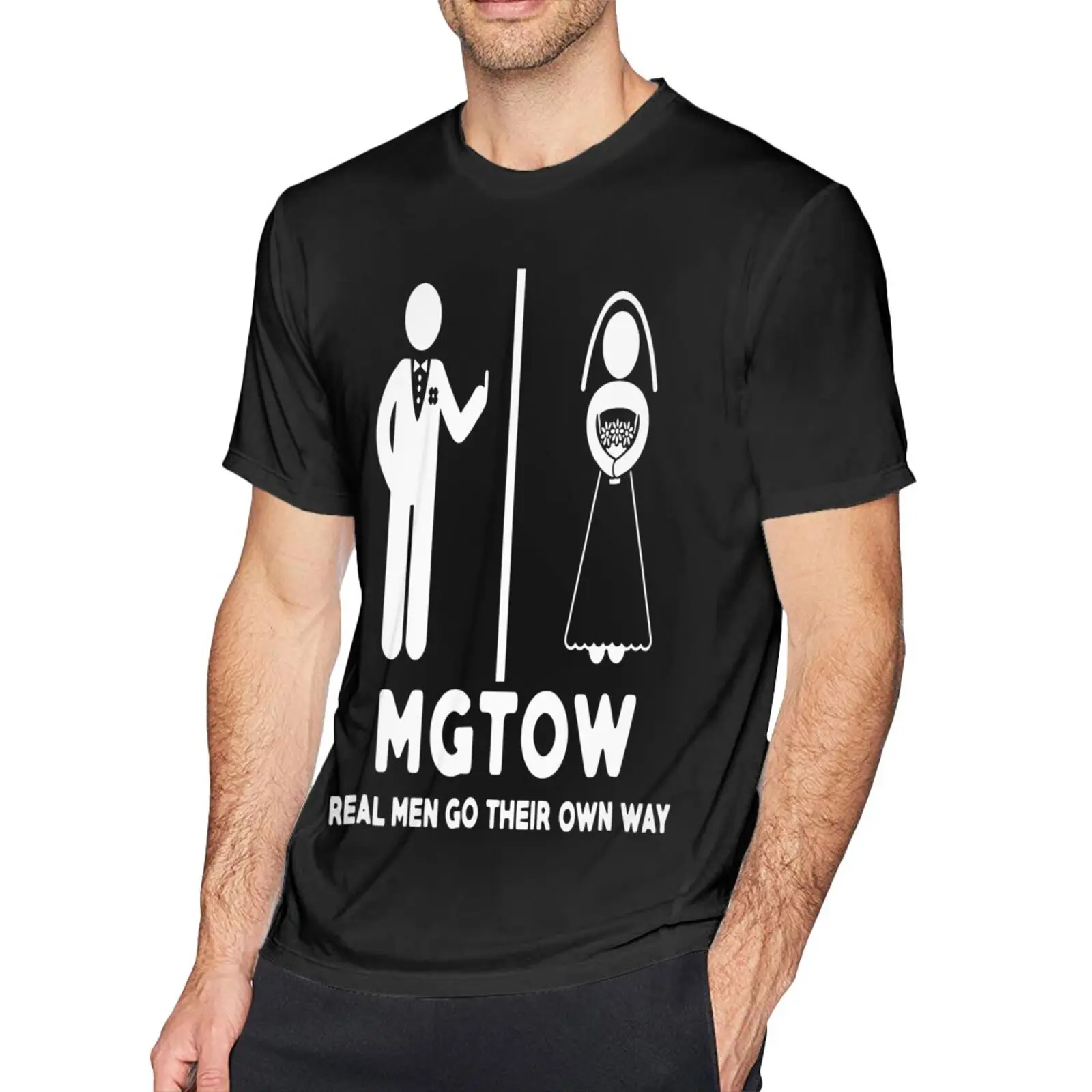 

Мужская футболка с коротким рукавом Mgtow Real Go Own Way, Мужская футболка, футболка оверсайз, футболка с мангой