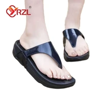 yrzl women flip flops 2022 summer new platform wedge sandals fashion soft sole slippers outdoor indoor beach bathroom sandals