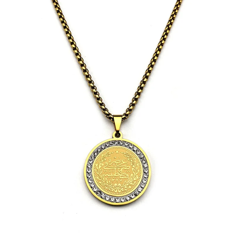 Ожерелье с медальоном из нержавеющей стали